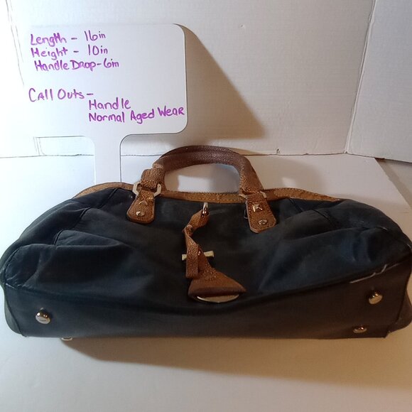 RARE Henri Bendel New York Vintage Leather Hand Bag w/ Compact - Picture 15 of 16